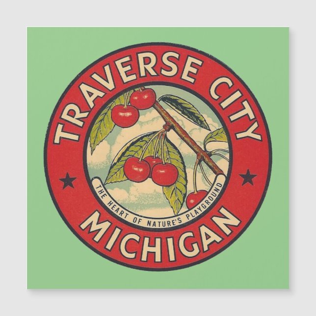 Traverse City, Michigan - Magnetiskt kort (Framsida)