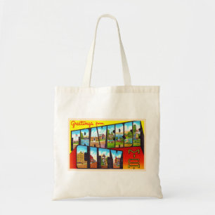 Traverse City Michigan MI Large Brev vykort Tygkasse
