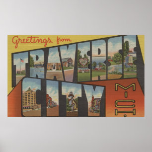 Traverse City, Michigan - Stora Brev Scenes Poster