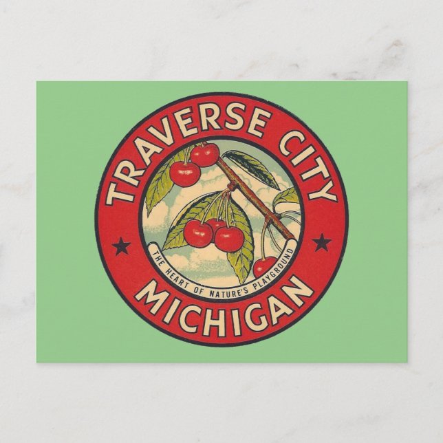 Traverse City, Michigan - vykort (Framsida)