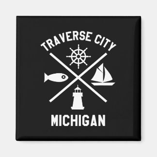 Traverse City Northern Michigan Tee Sailing Boatin Magnet
