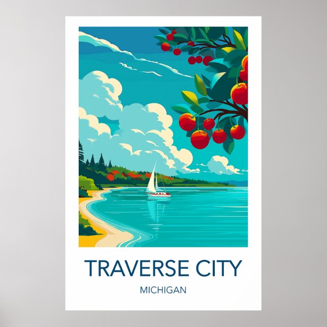 Traverse City Reseposter Poster (Framsidan)