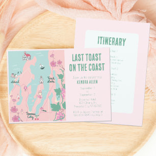 Traverse City Vin Theme Bachelorette Party Inbjudningar