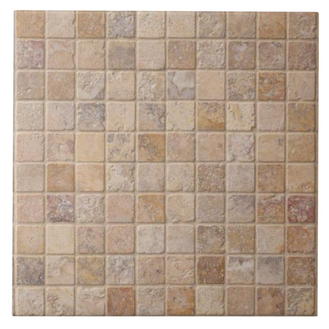 Travertine Mosaic Mönster Ceramic Tile Kakelplatta (Framsidan)