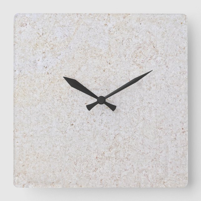 Travertine Stone Mönster Acrylic Wall Wall Clock Fyrkantig Klocka (Framsida)