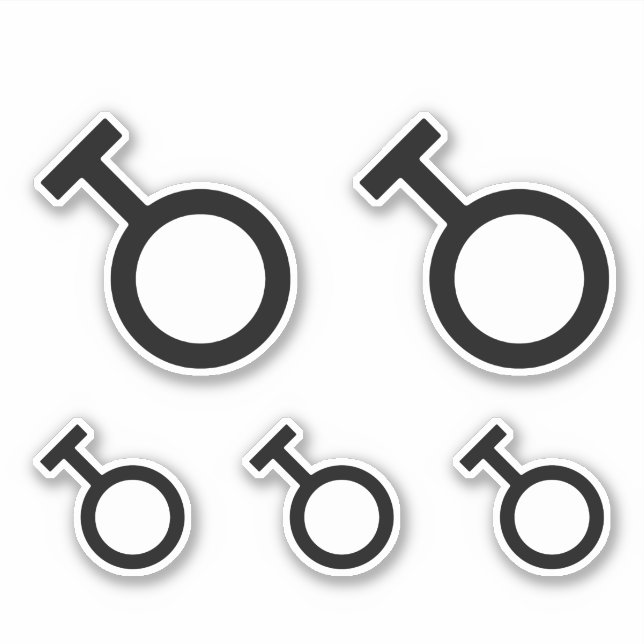 Travesti könssymbol klistermärken (Framsida)