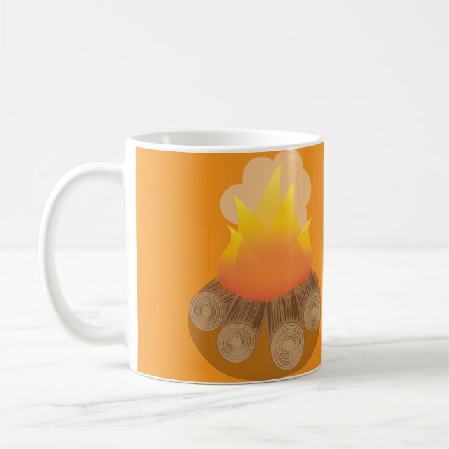 Trävirke för eldning kaffemugg (Vänster)
