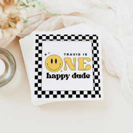 TRAVIS En Lycklig, Smile Ansikte Birday Välkommen Pappersservett