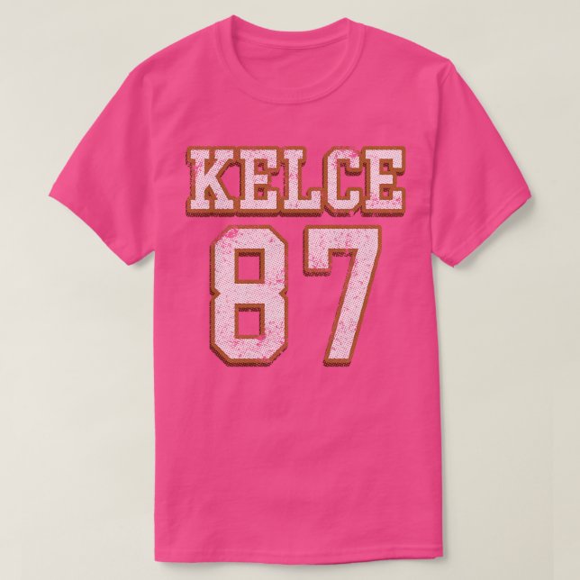 Travis Kelce Jersey Back Print T Shirt (Design framsida)