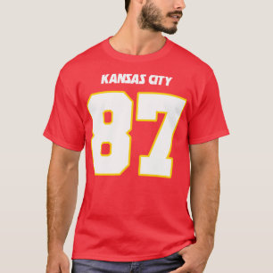 Travis Kelce Jersey FrontBack Skriv ut T Shirt