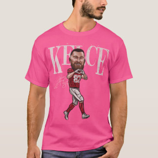 Travis Kelce Kansas City Heart Tecknad T Shirt