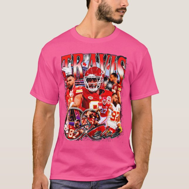 Travis Kelce Vintage Bootlag T Shirt (Framsida)