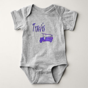 Travis Namn Med Brandbil, Baby-Body T Shirt