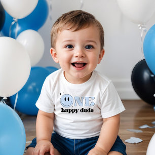 TRAVIS One Happy Dude Gul Leende Ansikte  T Shirt