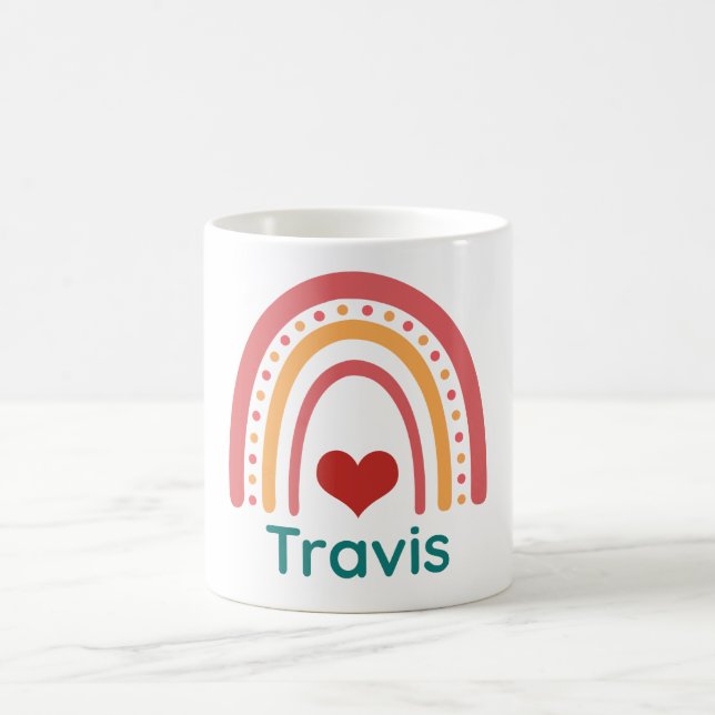 Travis Vintage Boho Rainbow Kaffemugg (Center)