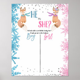 Trävmarks vinter Fox Djurvoteringsstyrelsen Poster