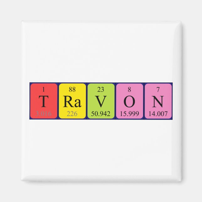 Travon Periodisk magnet bord namn (Framsidan)