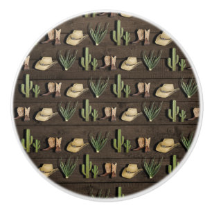 Träwestern Rodeo för lantlig Cowboy Knopp