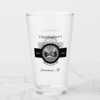 TräWork Saw Blade Flygplan Drinkware Pint Beer Glaskopp