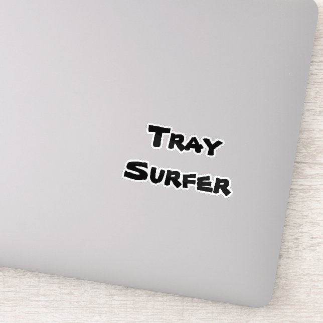 Tray Surfer-klistermärke Klistermärken (Detalj)