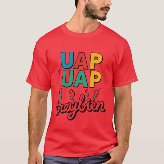Traybien Retro-Futuristiska Lettering T-Shirt (Framsida)