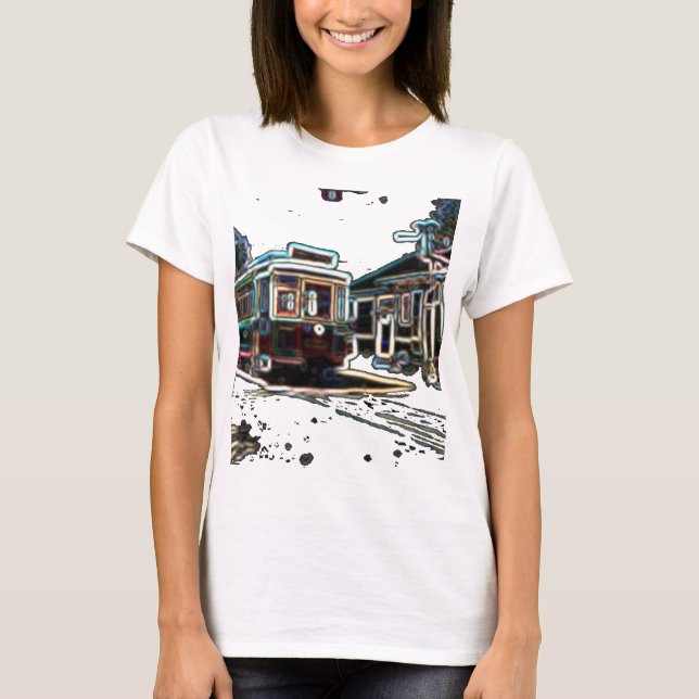 TRC Neon streetcar på stn Women's Basic T-Shirt (Framsida)