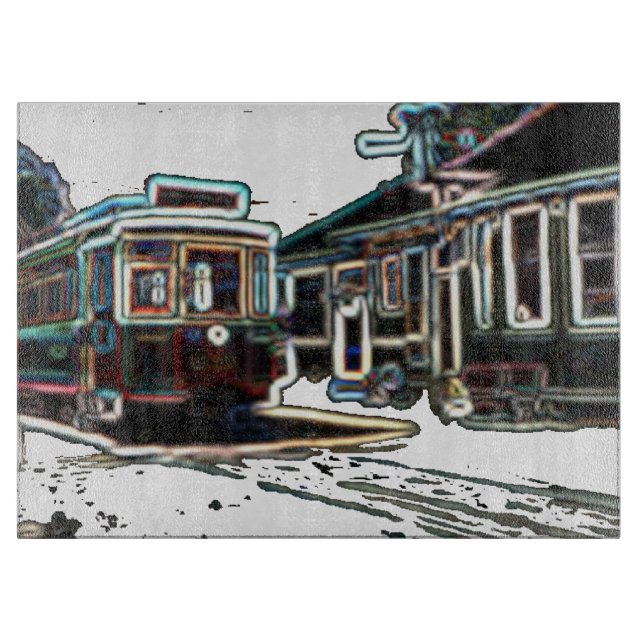 TRC Neon streetcar vid mellanglasets medelvägskur (Framsidan)