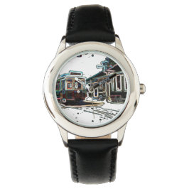 TRC Neon streetcar vid stn Kids Watch Armbandsur