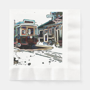 TRC Neon streetcar vid stn Luncheon Pappersservett