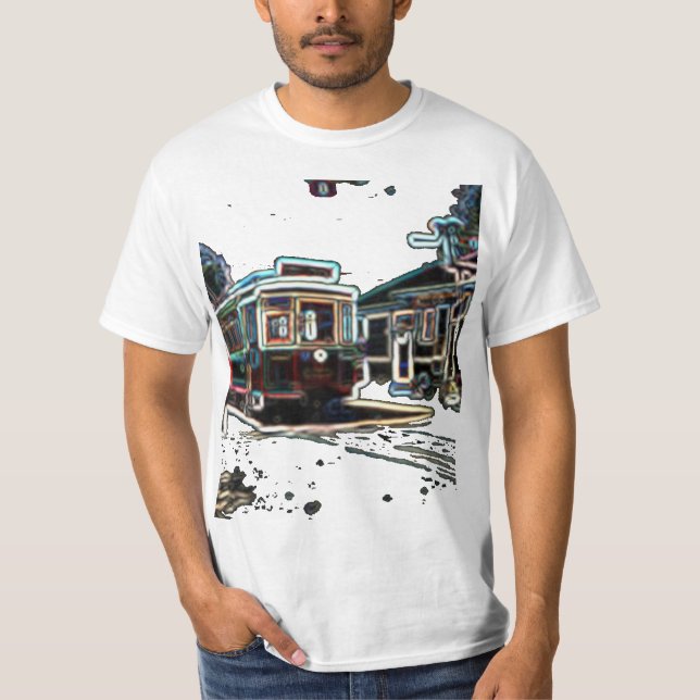 TRC Neon streetcar vid stn Manar Value T-Shirt (Framsida)