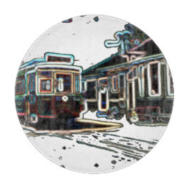 TRC Neon streetcar vid stunds-skärande