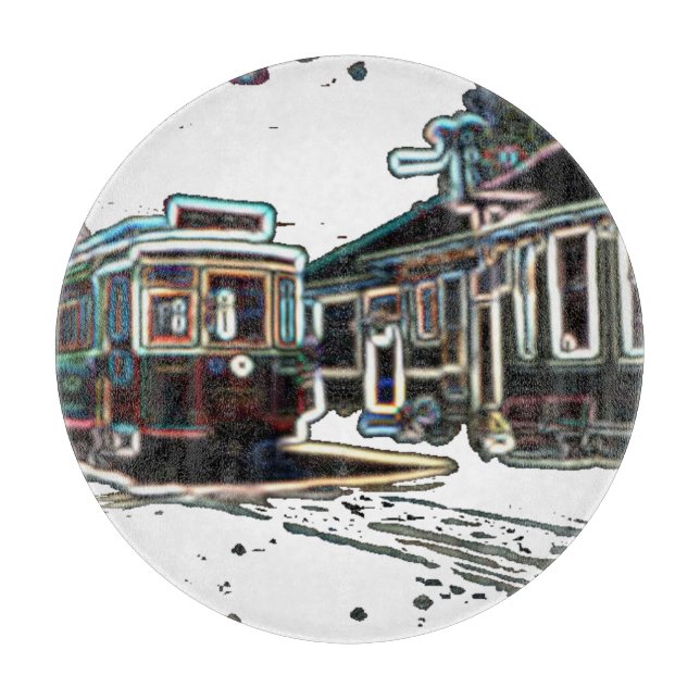 TRC Neon streetcar vid stunds-skärande (Framsidan)