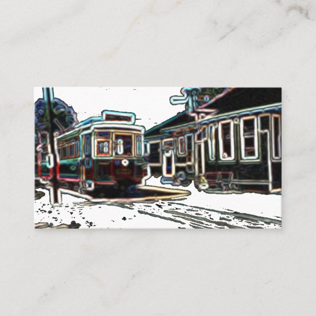 TRC Neon-strömbil vid stn-Affärskortet Visitkort (Framsida)