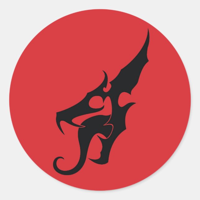 TRD Dragonhead Stickers Runt Klistermärke (Framsida)