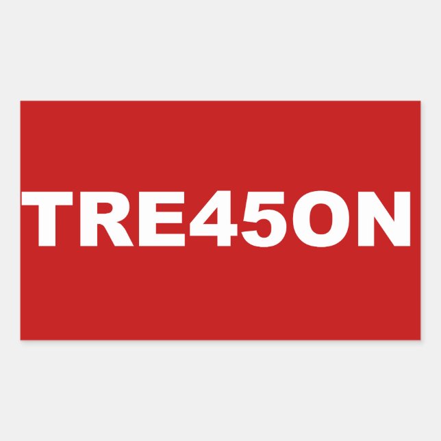 TRE45ON Regular Sticker Rektangulärt Klistermärke (Framsida)