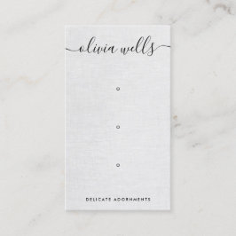 Tre 3 Hål Grått Earring Visning Holder Visitkort