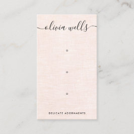 Tre 3 Hål Rosa Earring Visning Holder Visitkort