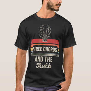 Tre Ackord Och Sanning Gitarrmusik T Shirt