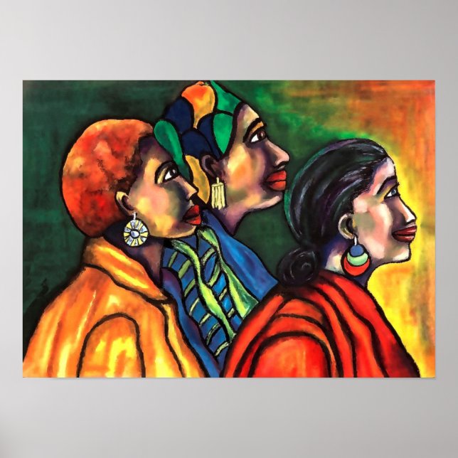 Tre afrikanska amerikanska kvinnor poster (Framsidan)