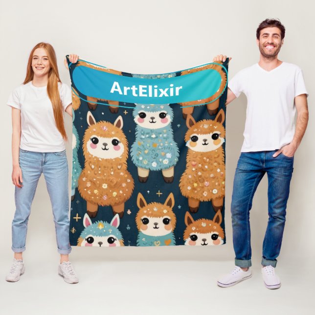 Tre Alpaca Llama Fleecefilt (På plats)