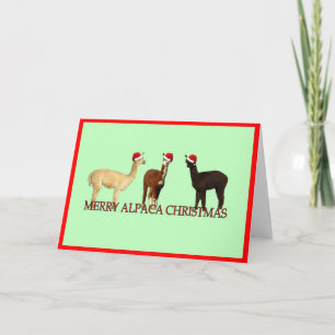 Tre Alpacas jul Helgkort