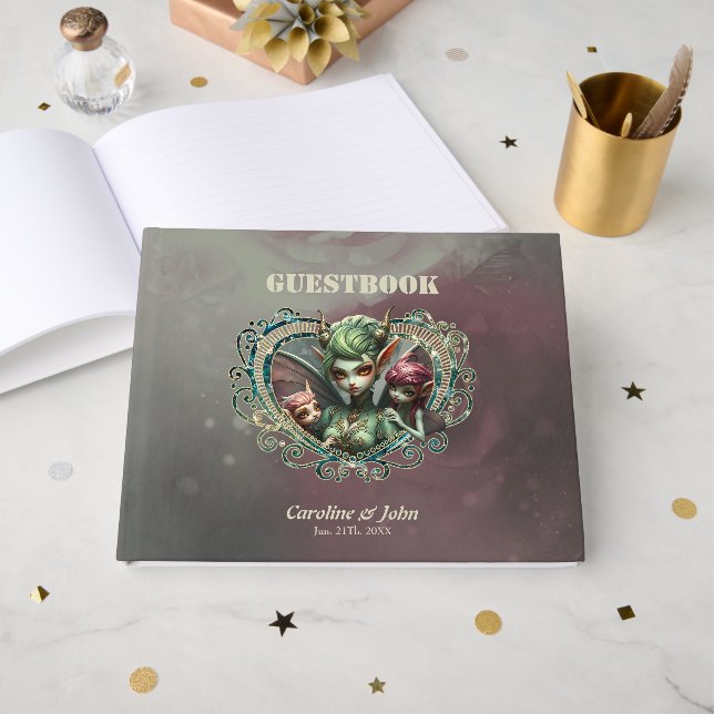 Tre älvor, det magiska hjärtats kamrater. gästböcker (Framsida Öppen)