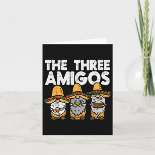 Tre Amigos Mexikanska Gnomes Cute Cinco De Mayo Fi Kort