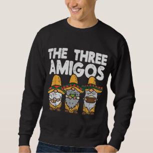 Tre Amigos Mexikanska Gnomes Cute Cinco De Mayo Fi Lång Ärmad Tröja
