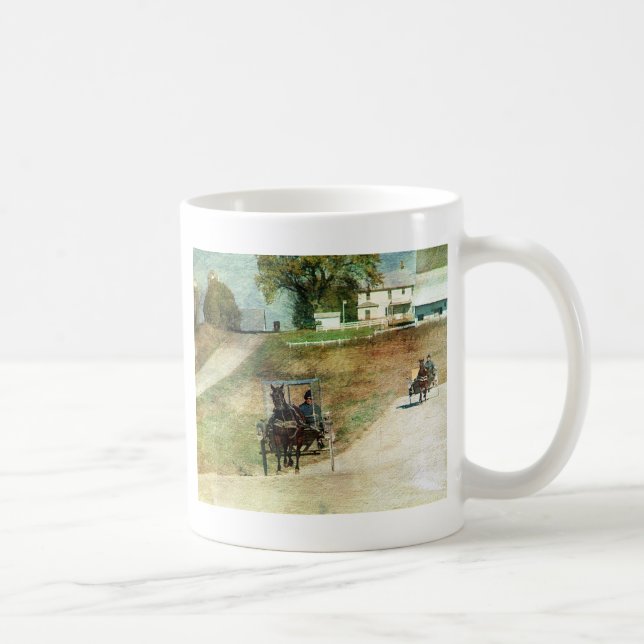 Tre Amish Buggies Kaffemugg (Höger)