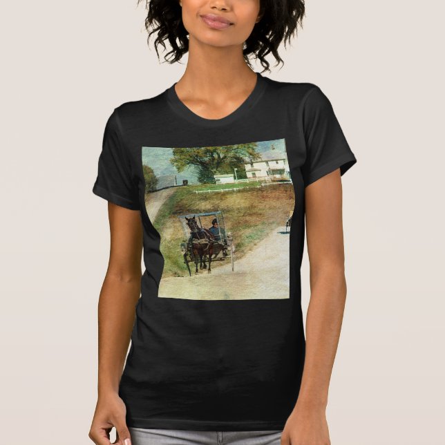 Tre Amish Buggies Tröja (Framsida)