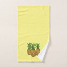 Tre ananas Tropical Gult Kitchen Towel