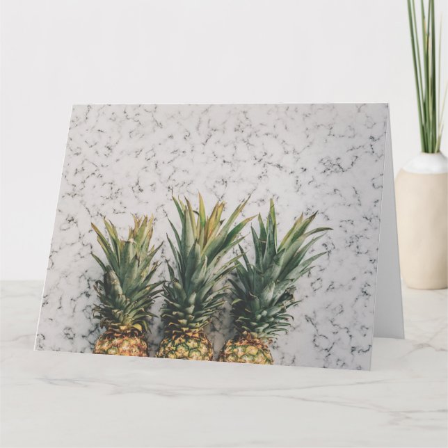 Tre anas på Marble BIG-hälsningskort Kort (Framsida)