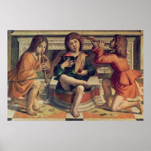 Tre ängelmusiker poster (Framsidan)