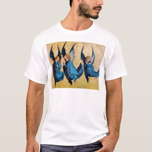 TRE ÄNGLAR I BLÅ T-SHIRT (Framsida)